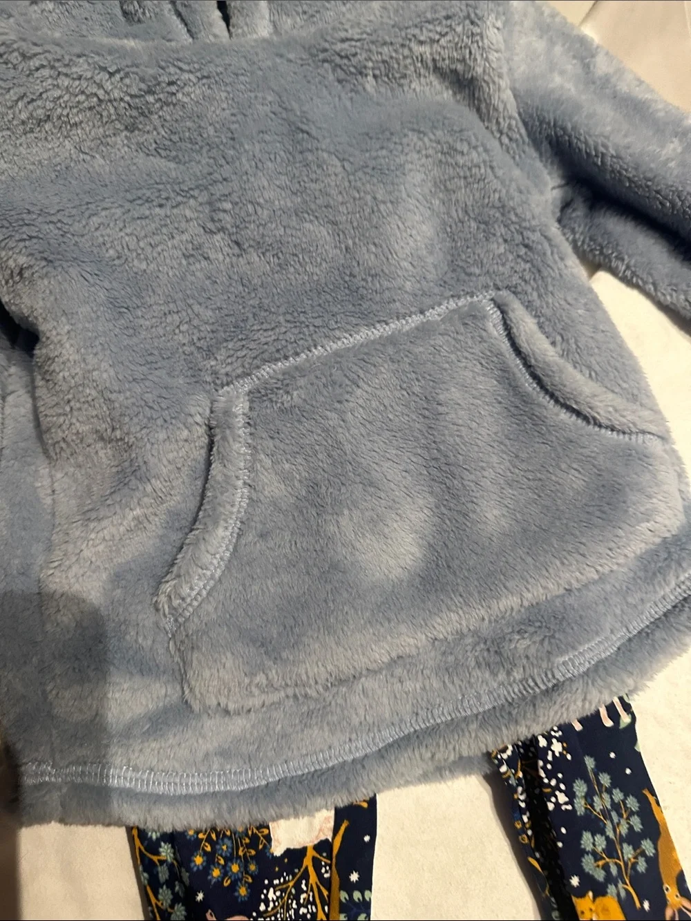 Carter's Navy Woodland Print Leggings with Blue Fleece Hoodie